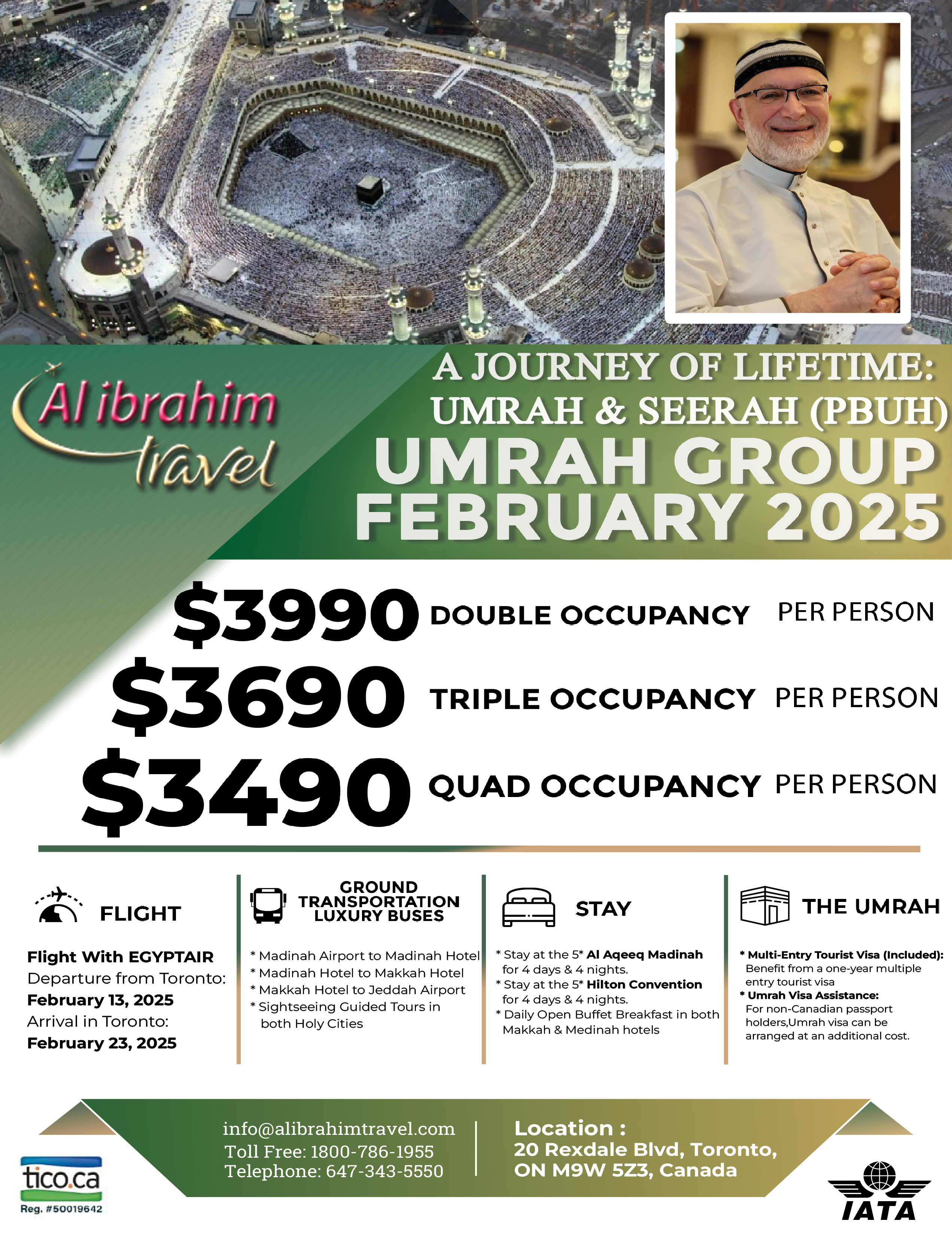 Experience the Spiritual Renewal: Umrah in February 2025 with Dr. Munir El Kassem